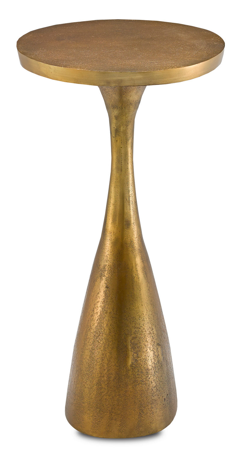 Currey and Company Accent Table from the Ishaan Collection collection in Antique Brass finish