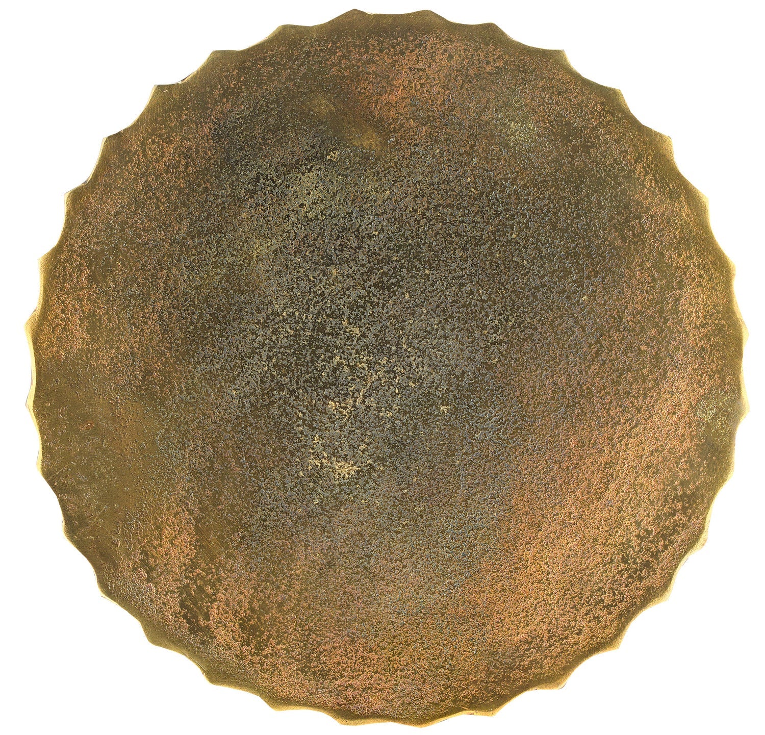 Currey and Company Table/Stool from the Rasi Collection collection in Antique Brass finish