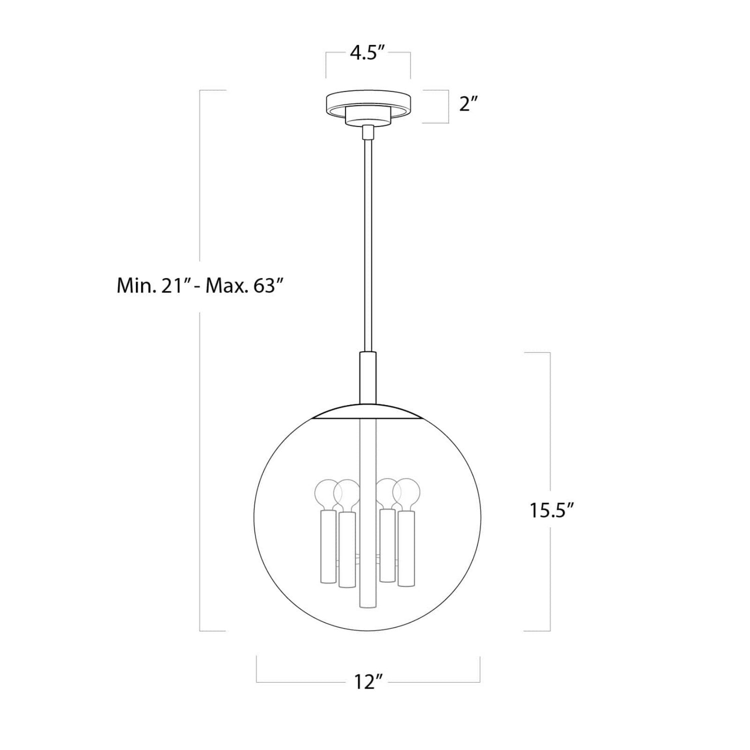 Regina Andrew Three Light Pendant from the Cafe collection in Natural Brass finish