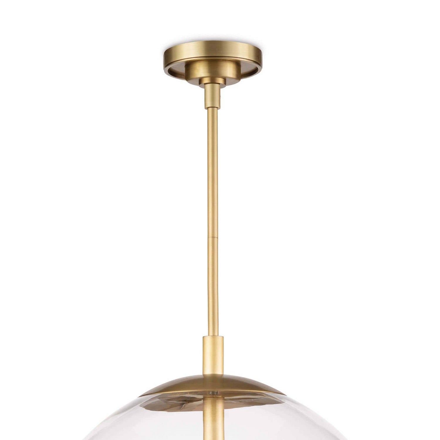 Regina Andrew Three Light Pendant from the Cafe collection in Natural Brass finish
