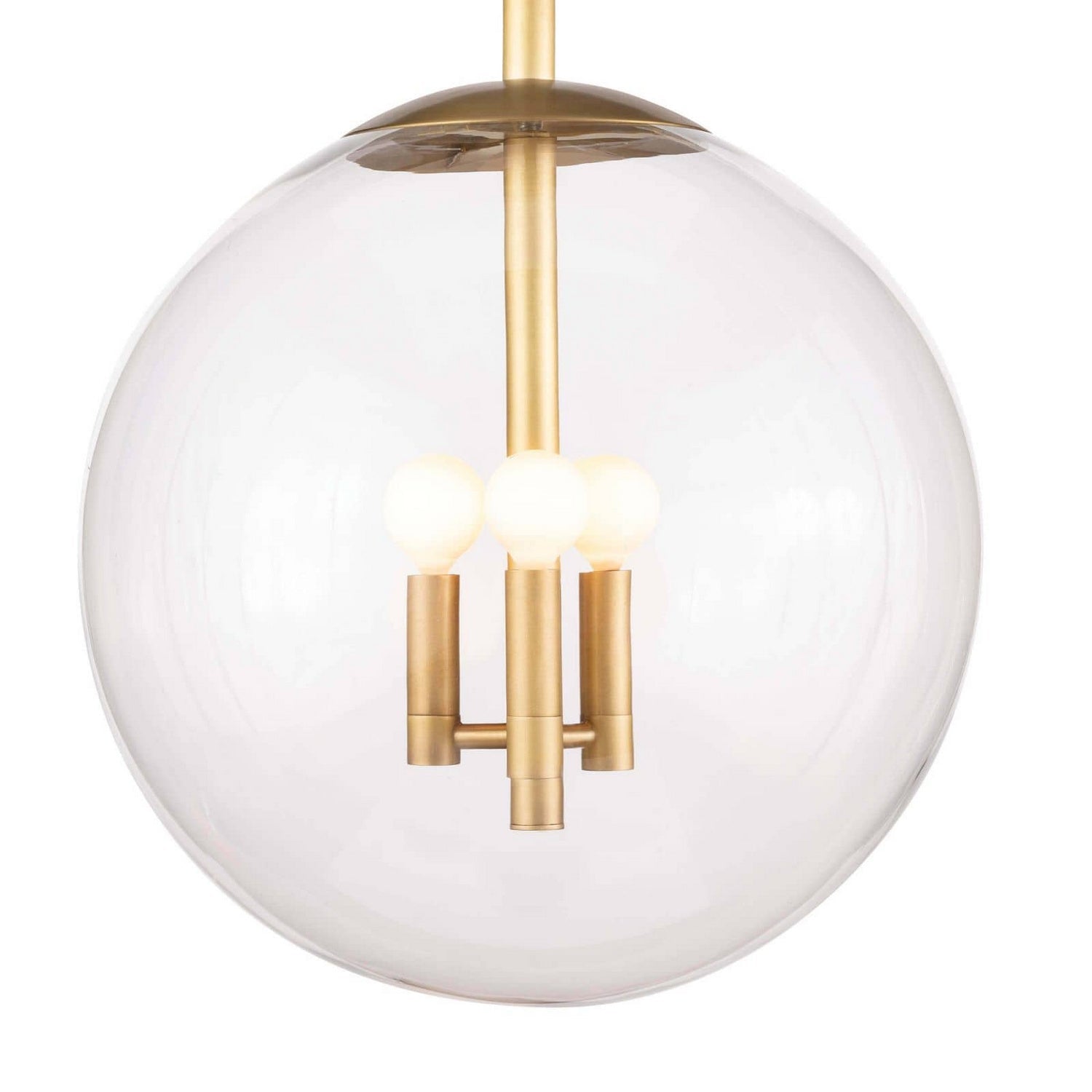 Regina Andrew Three Light Pendant from the Cafe collection in Natural Brass finish
