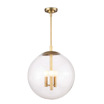 Regina Andrew Three Light Pendant from the Cafe collection in Natural Brass finish