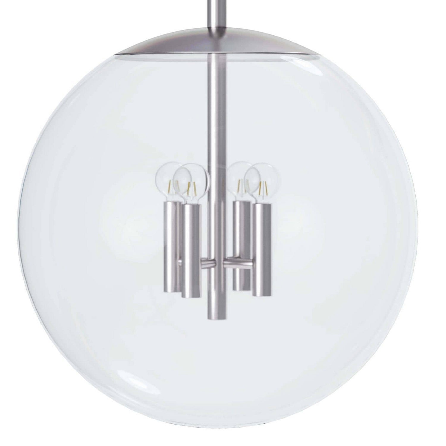Regina Andrew Four Light Chandelier from the Cafe collection in Polished Nickel finish
