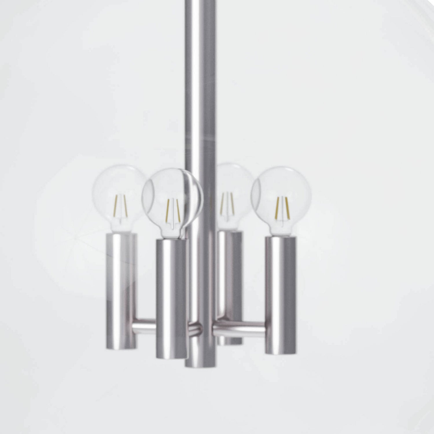 Regina Andrew Four Light Chandelier from the Cafe collection in Polished Nickel finish