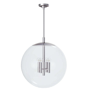 Regina Andrew Four Light Chandelier from the Cafe collection in Polished Nickel finish