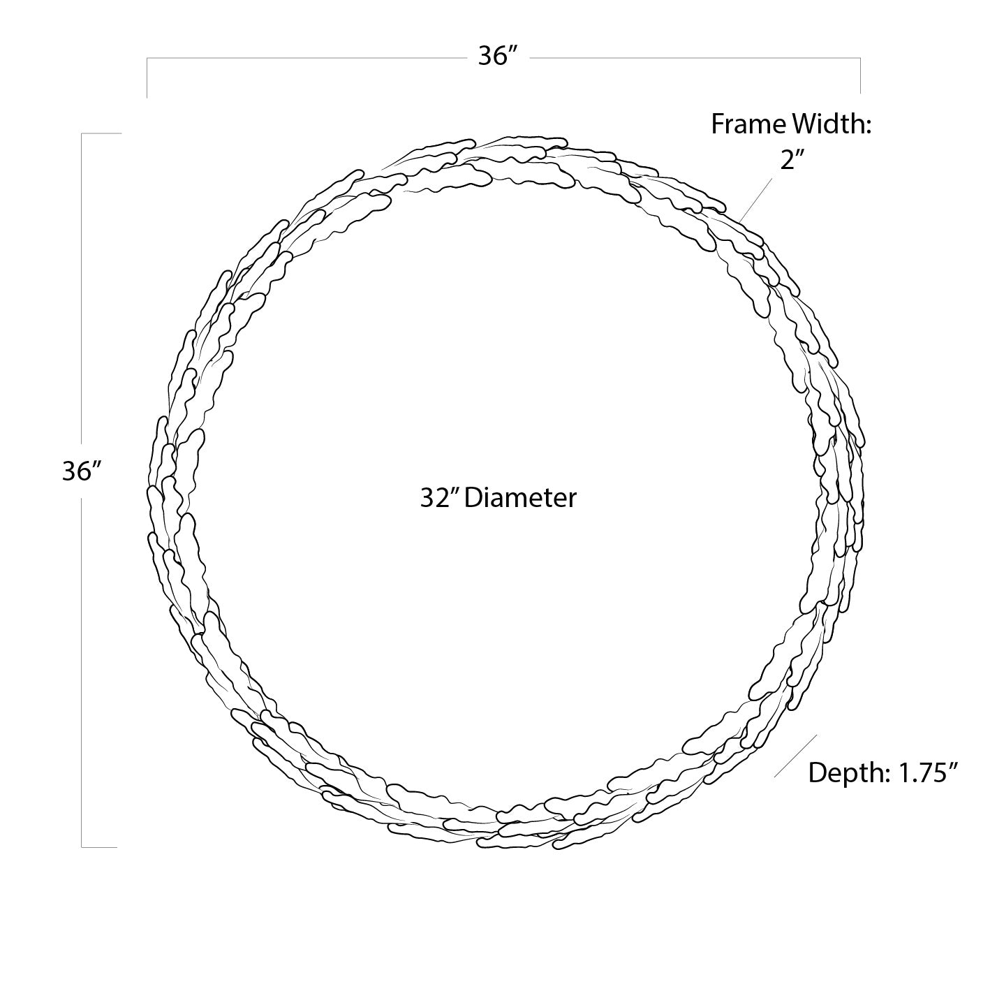 Regina Andrew Mirror from the Olive collection in Gold Leaf finish