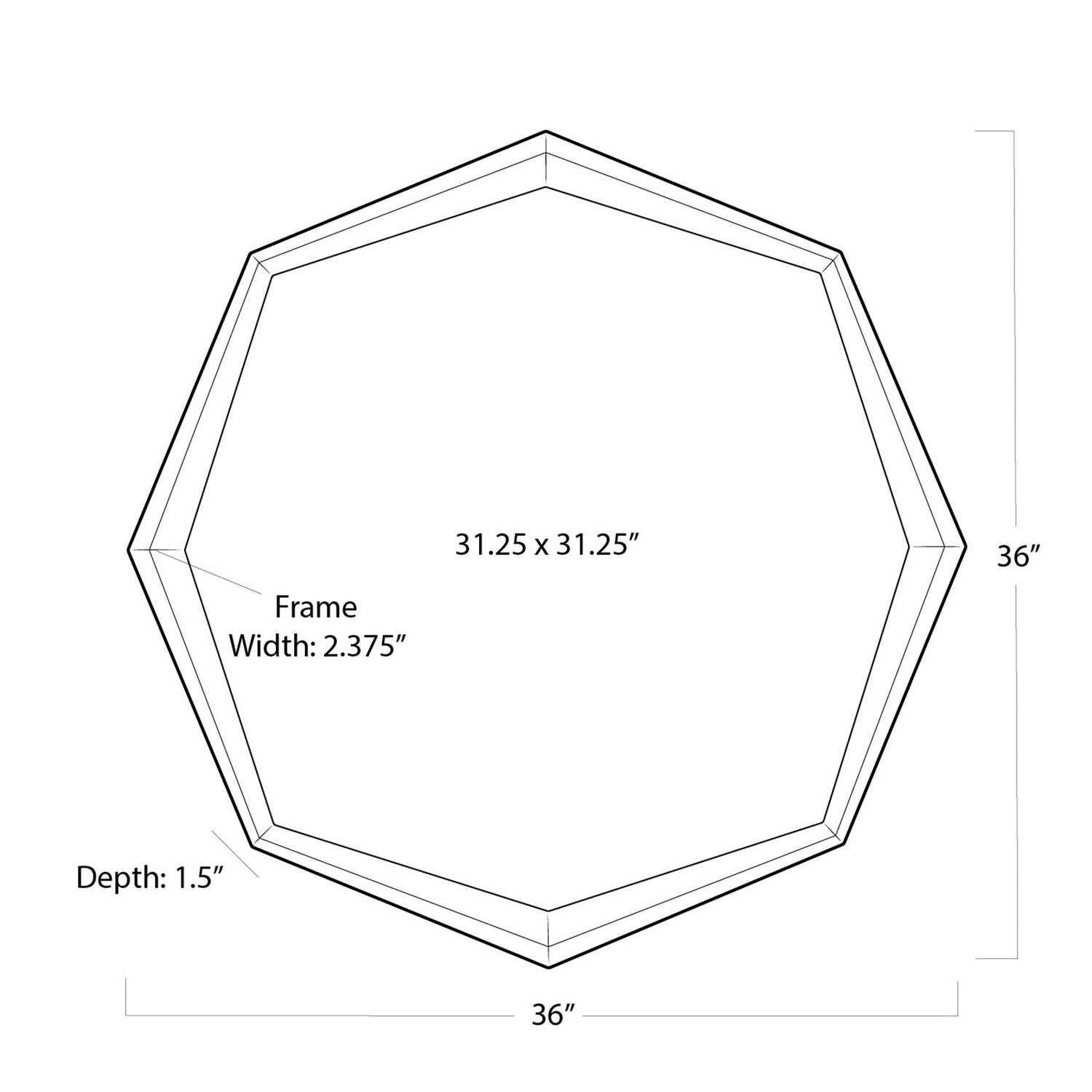 Regina Andrew Mirror from the Hadley collection in Gold Leaf finish