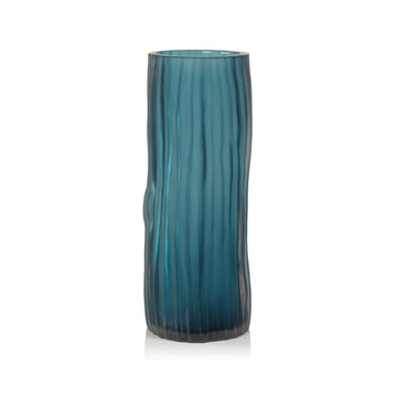 Indigo Powder Glass Vases - Blue