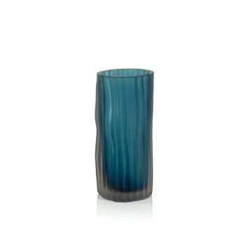 Indigo Powder Glass Vases - Blue