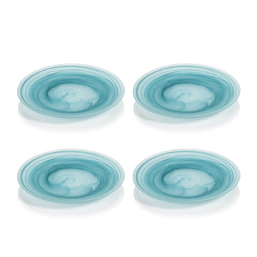 Zodax Barren Alabaster Glass Plates, Small, Set of 4