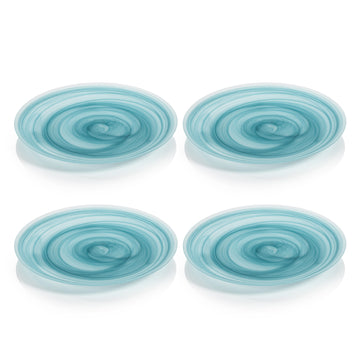 Zodax Barren Alabaster Glass Plates, Medium, Set of 4