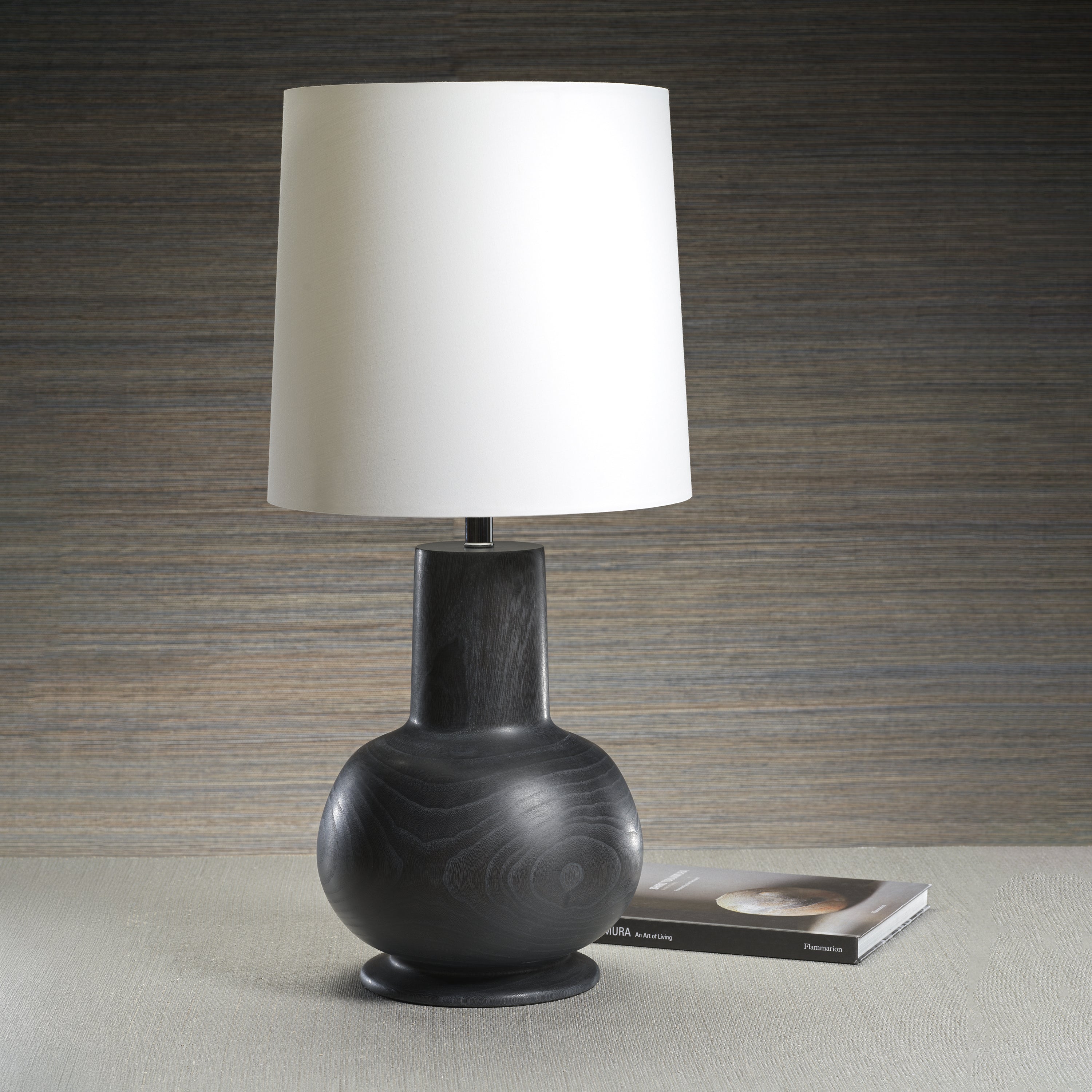 Moorea 31.5" Tabletop Wood Lamp with Linen Shade