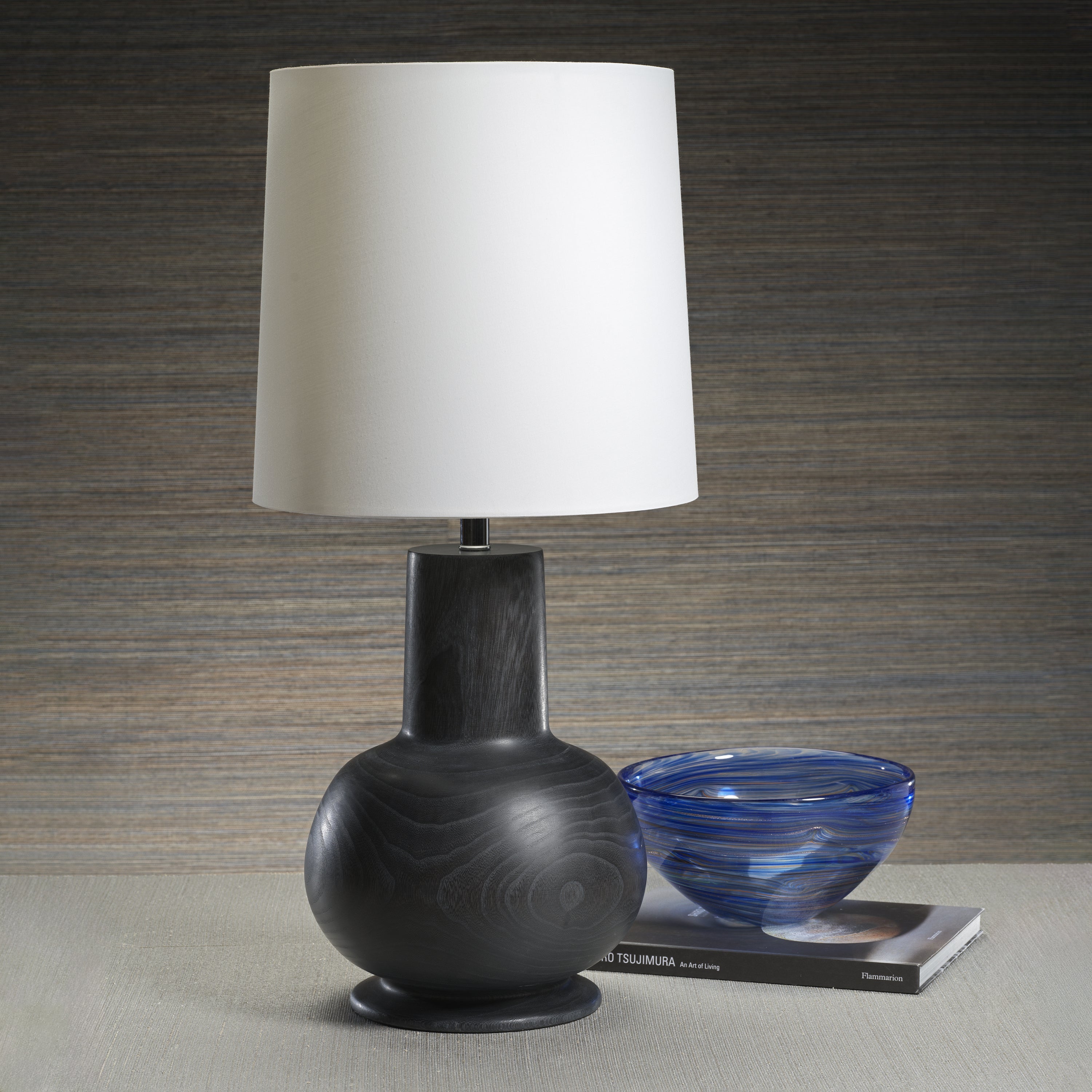 Moorea 31.5" Tabletop Wood Lamp with Linen Shade