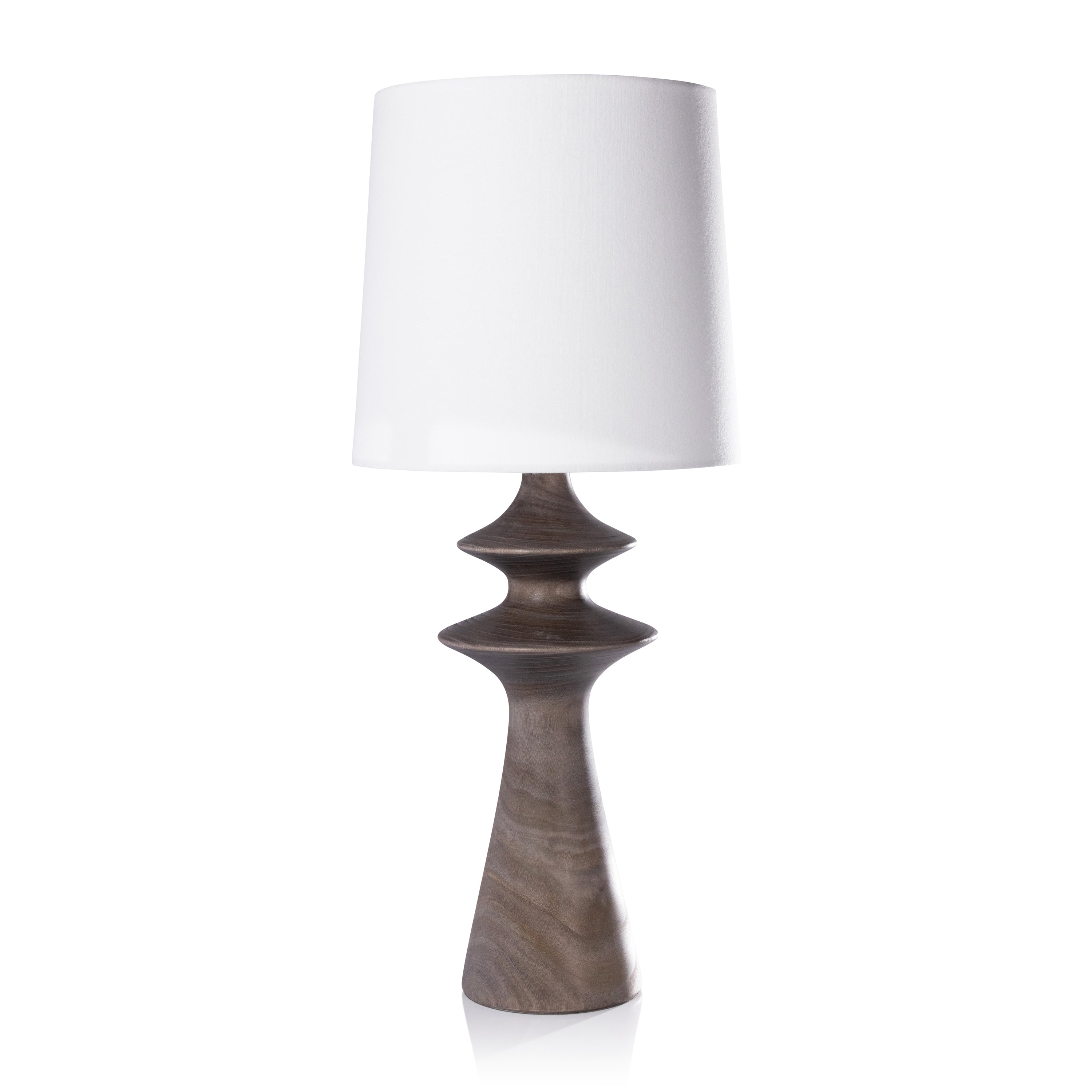 Tonga 27.5" Tabletop Wood Lamp with Linen Shade