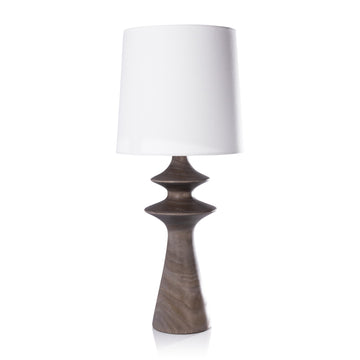 Tonga 27.5" Tabletop Wood Lamp with Linen Shade
