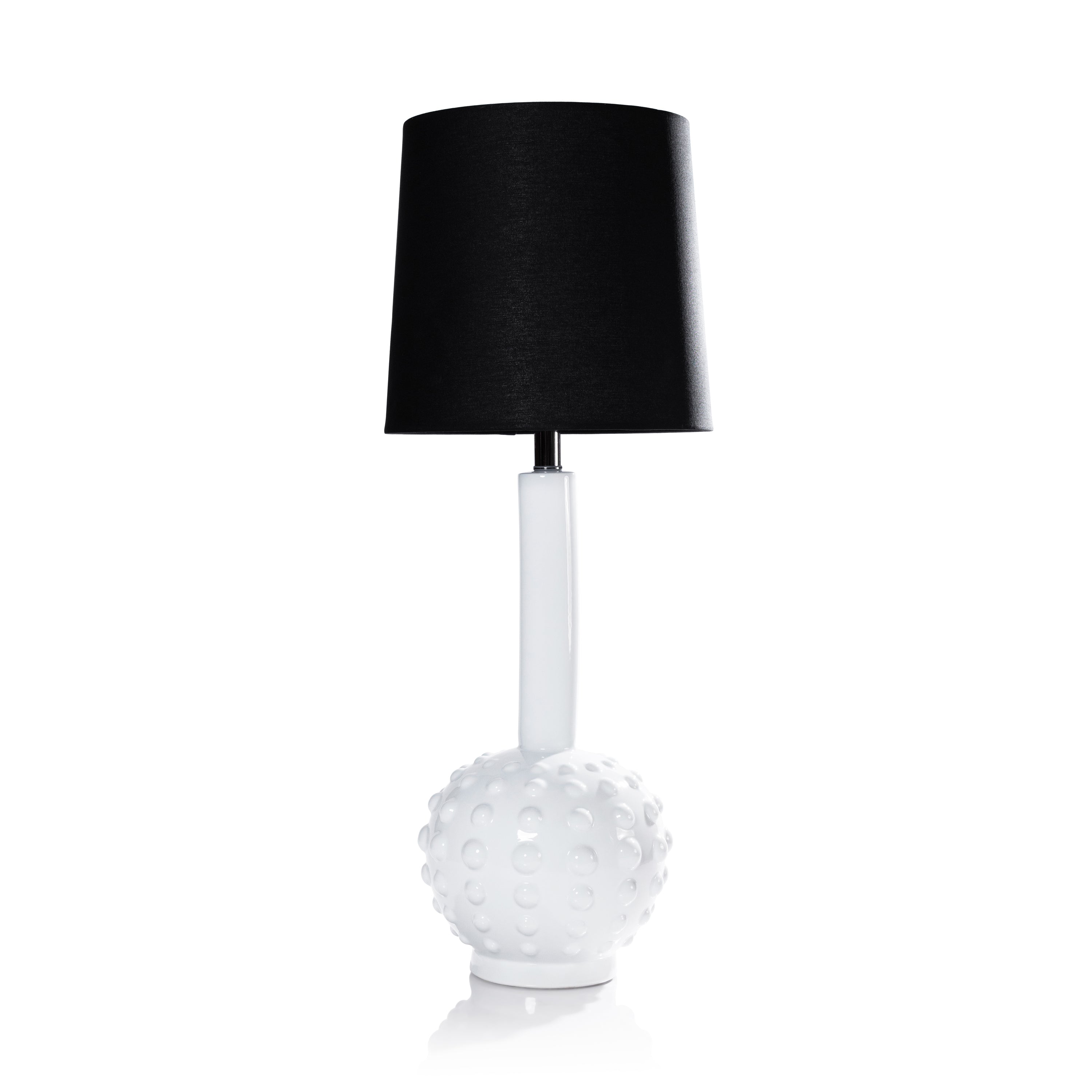 Deauville Tabletop Porcelain Lamp with Linen Shade