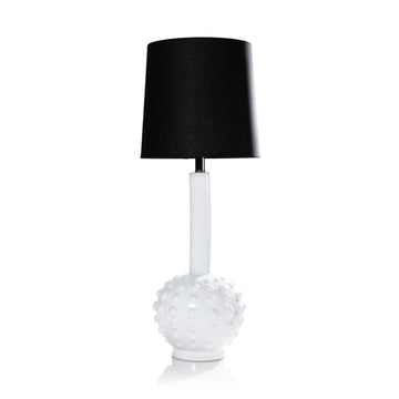 Deauville Tabletop Porcelain Lamp with Linen Shade