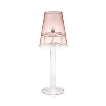 Dauphine Table Lamp with 3 oz Votive Oil Lamp,  Pale Peach