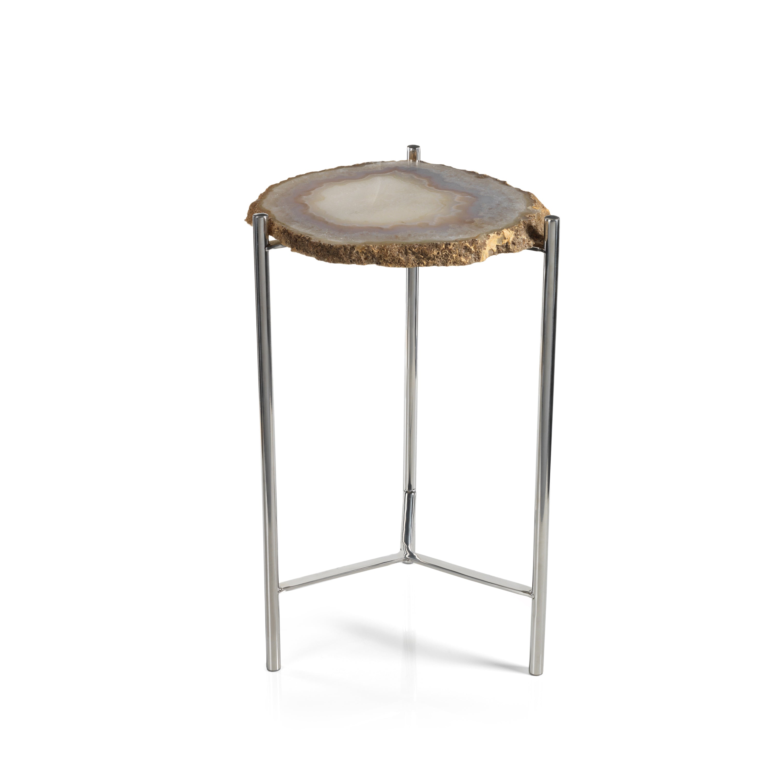 Zodax Savona 21-Inch Tall Agate Accent Table
