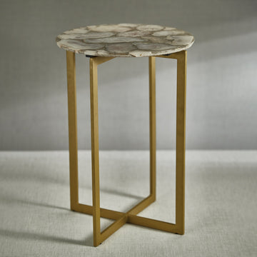 Zodax Sarcelles Agate Accent Table