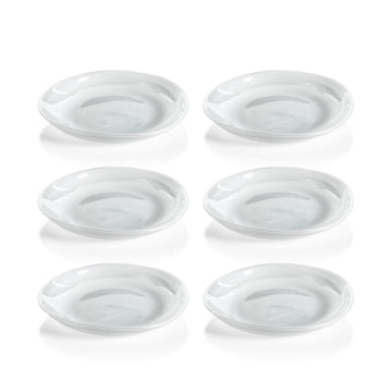 Zodax Reneta Alabaster Glass Plates, 6.75", Set of 6