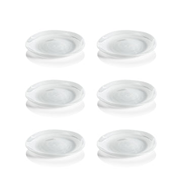 Zodax Reneta Alabaster Glass Plates, 8.25", Set of 6