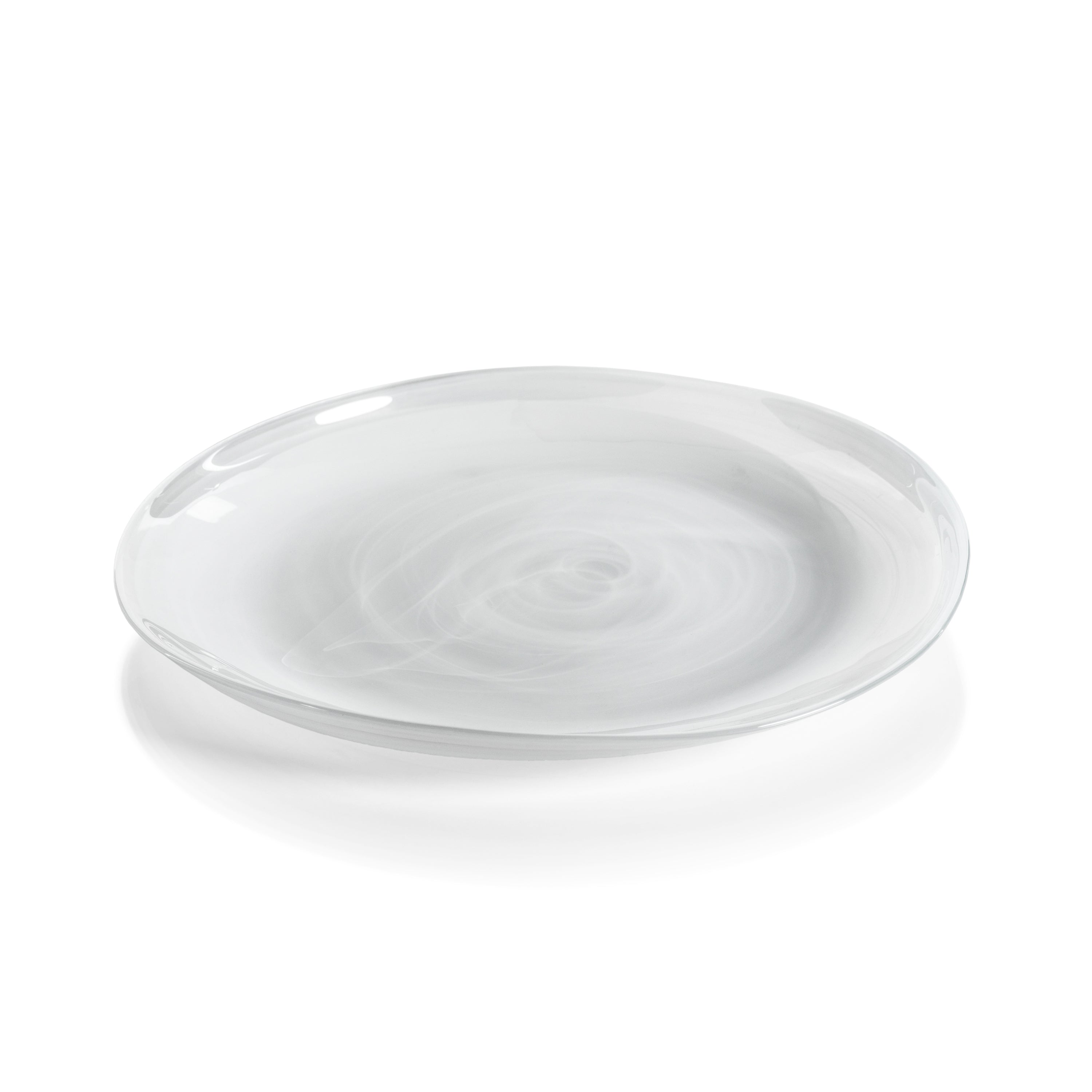 Zodax Reneta Alabaster Glass Plates, 10.25", Set of 6