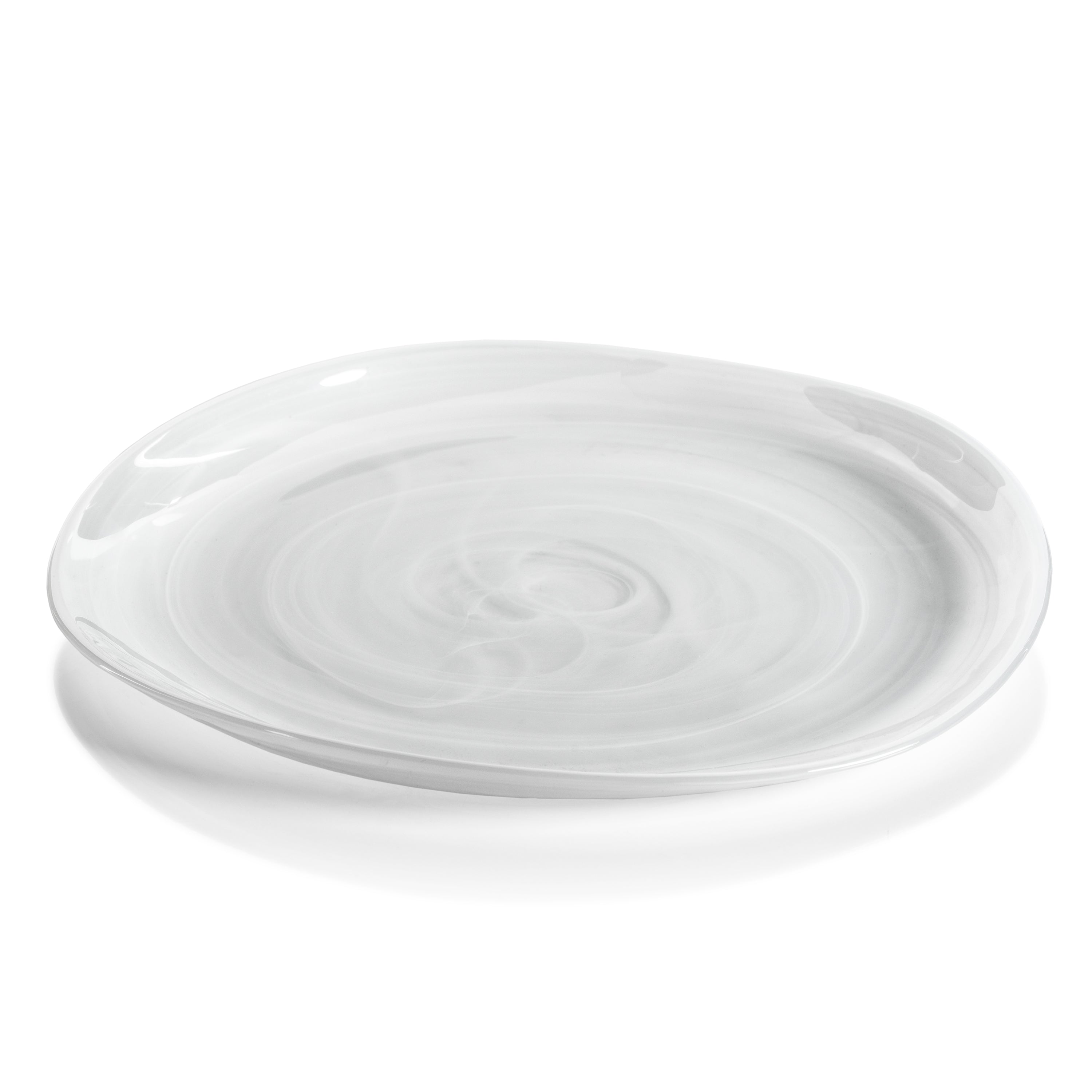 Zodax Reneta Alabaster Glass Plates, 11.5", Set of 6