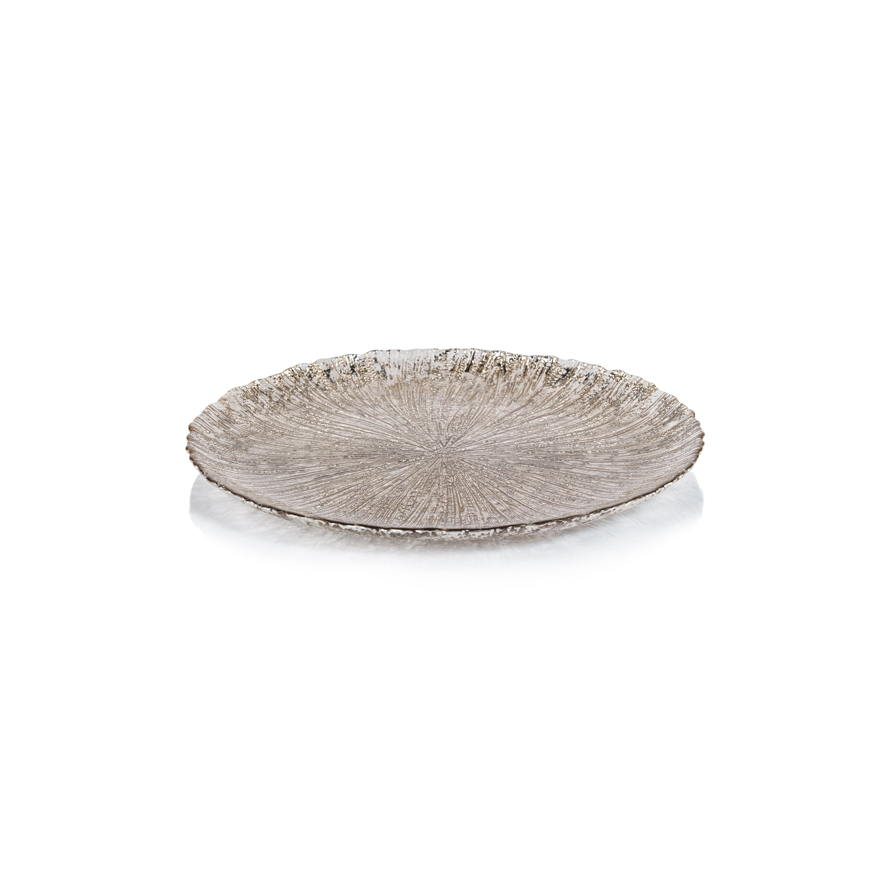 Zodax Chiara 6-Piece Fusion Glass Serving Platter Set, 11"