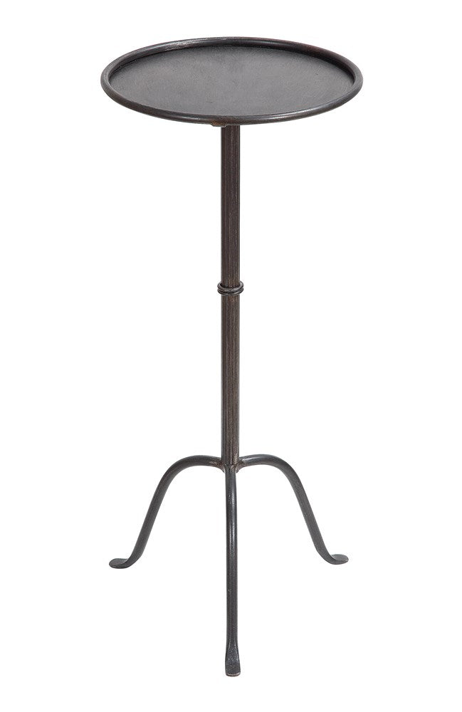 Metal Martini Accent Table Dark Grey