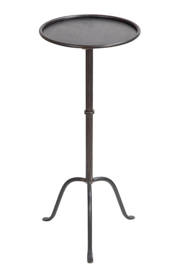 Metal Martini Accent Table Dark Grey