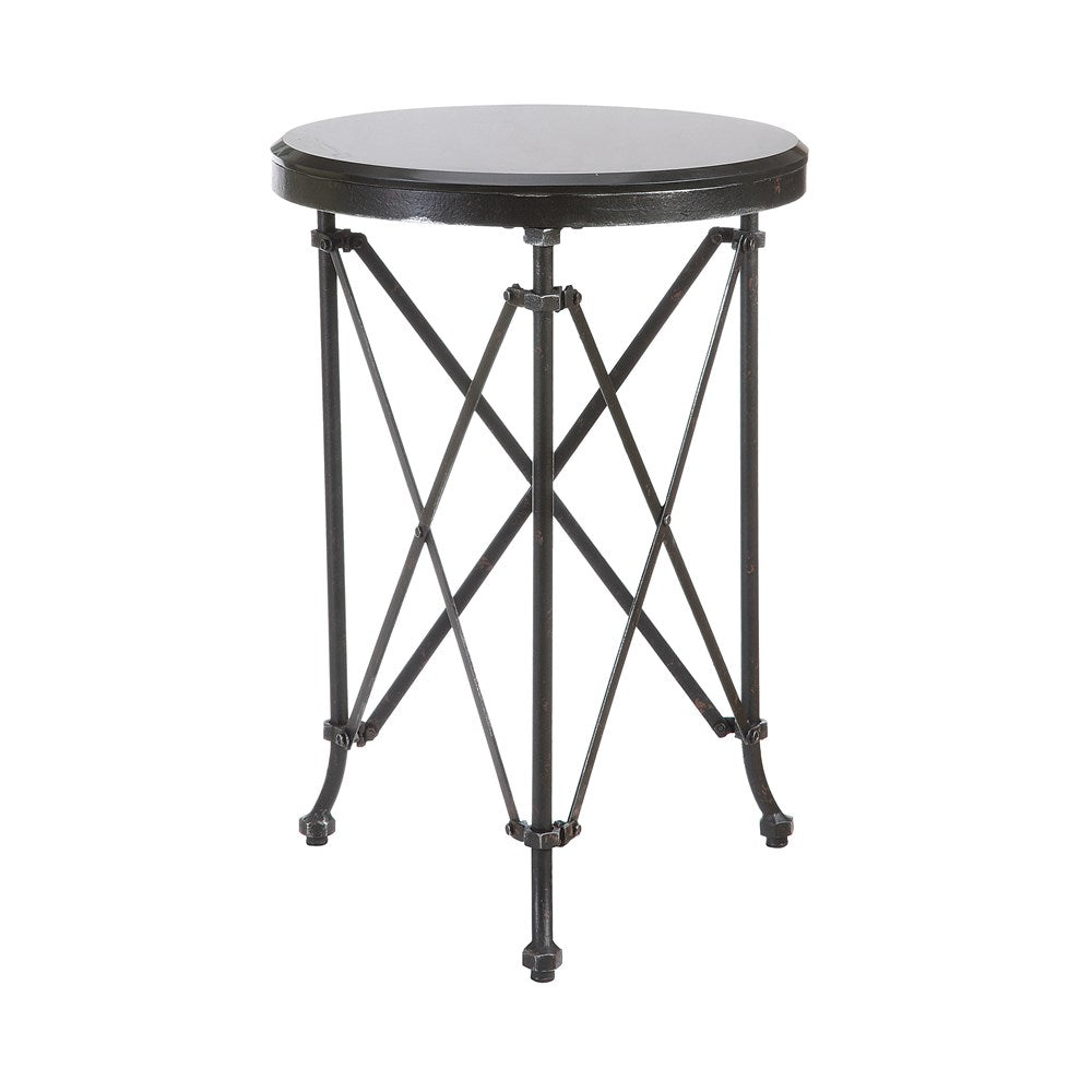 Metal Table w/ Marble Top