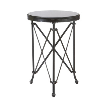 Metal Table w/ Marble Top