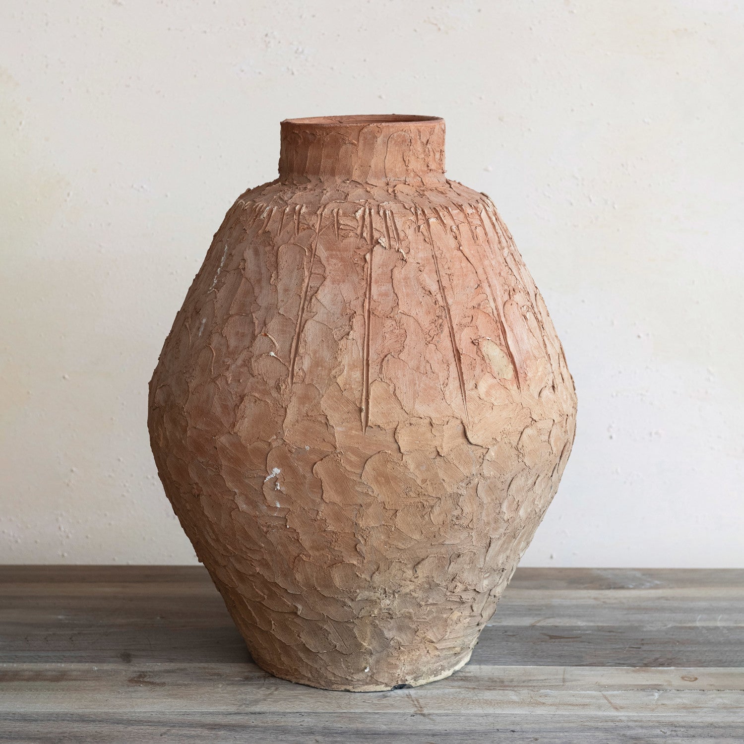 Design Shop Handmade Textured Terra-cotta Vase (Each One Will Vary)