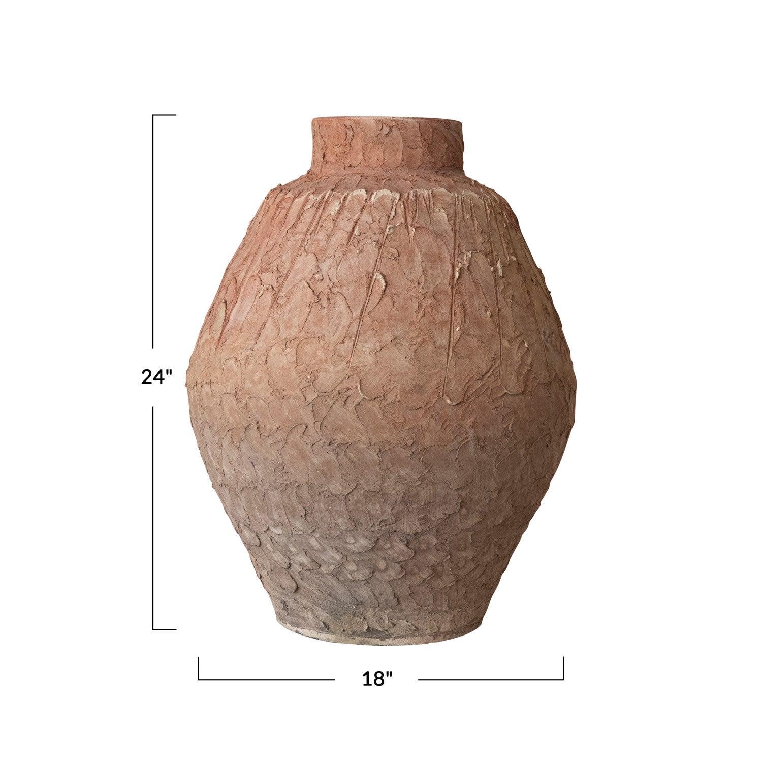 Design Shop Handmade Textured Terra-cotta Vase (Each One Will Vary)
