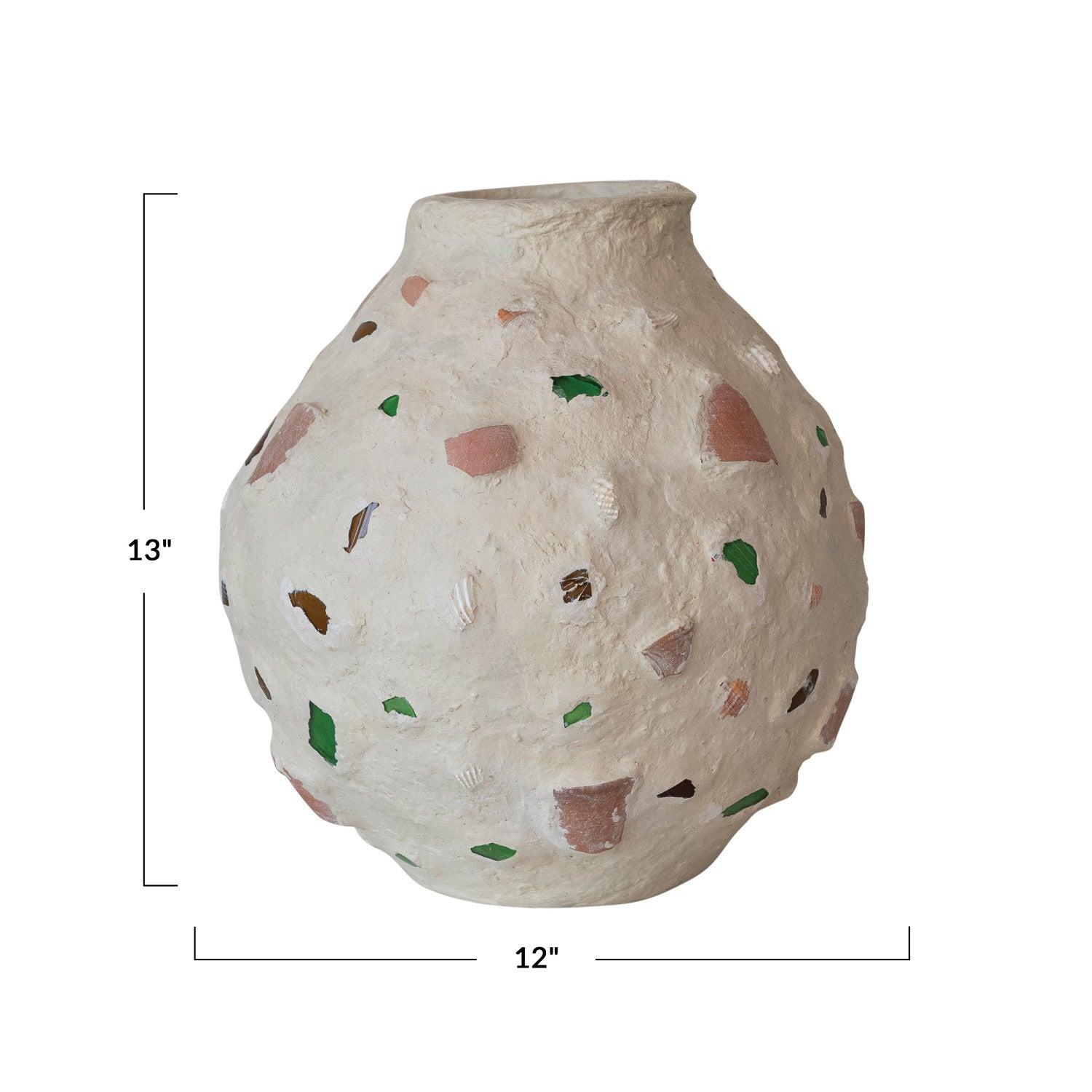 Design Shop Decorative Handmade Paper Mache Vase (Each One Will Vary)