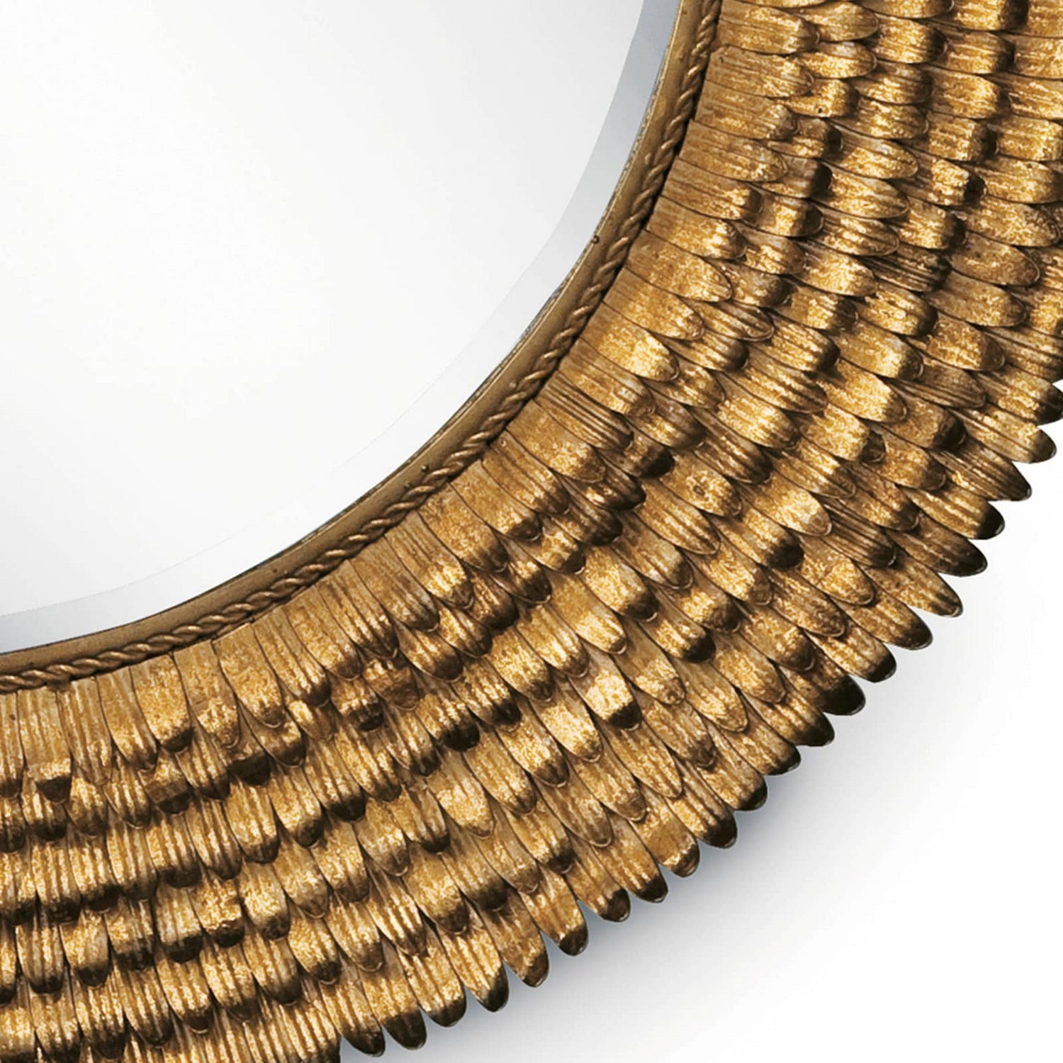 Regina Andrew Mirror from the Petal collection in Gold Leaf finish