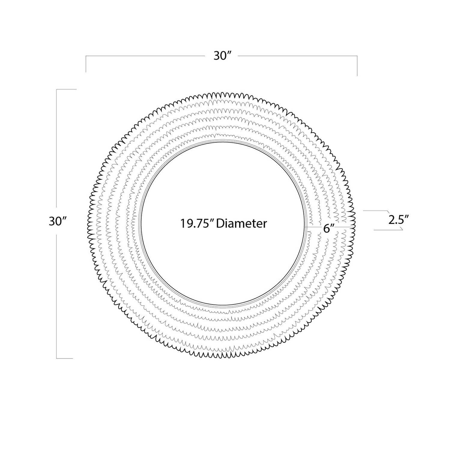 Regina Andrew Mirror from the Petal collection in Gold Leaf finish