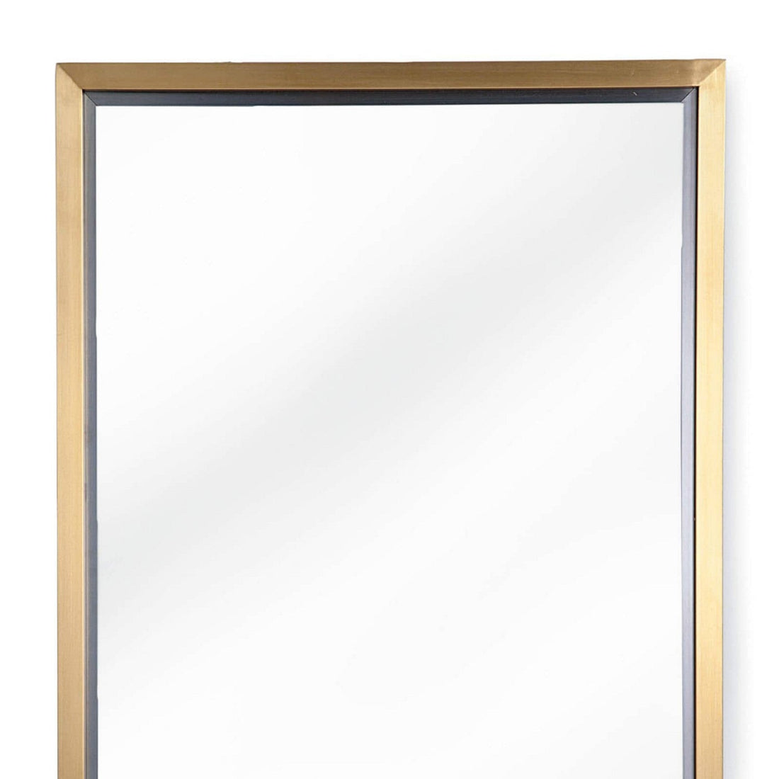 Regina Andrew Mirror from the Rectangle collection in Natural Brass finish