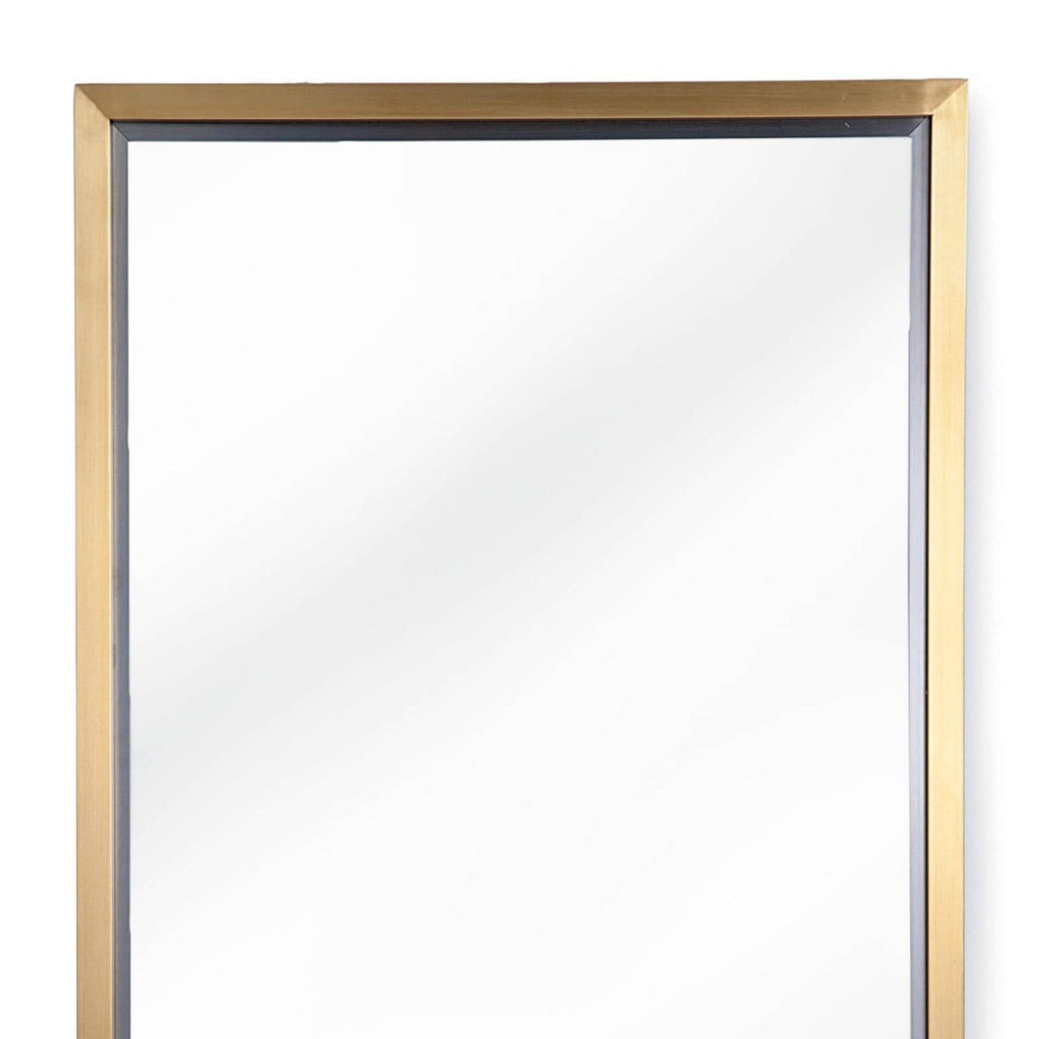 Regina Andrew Mirror from the Rectangle collection in Natural Brass finish