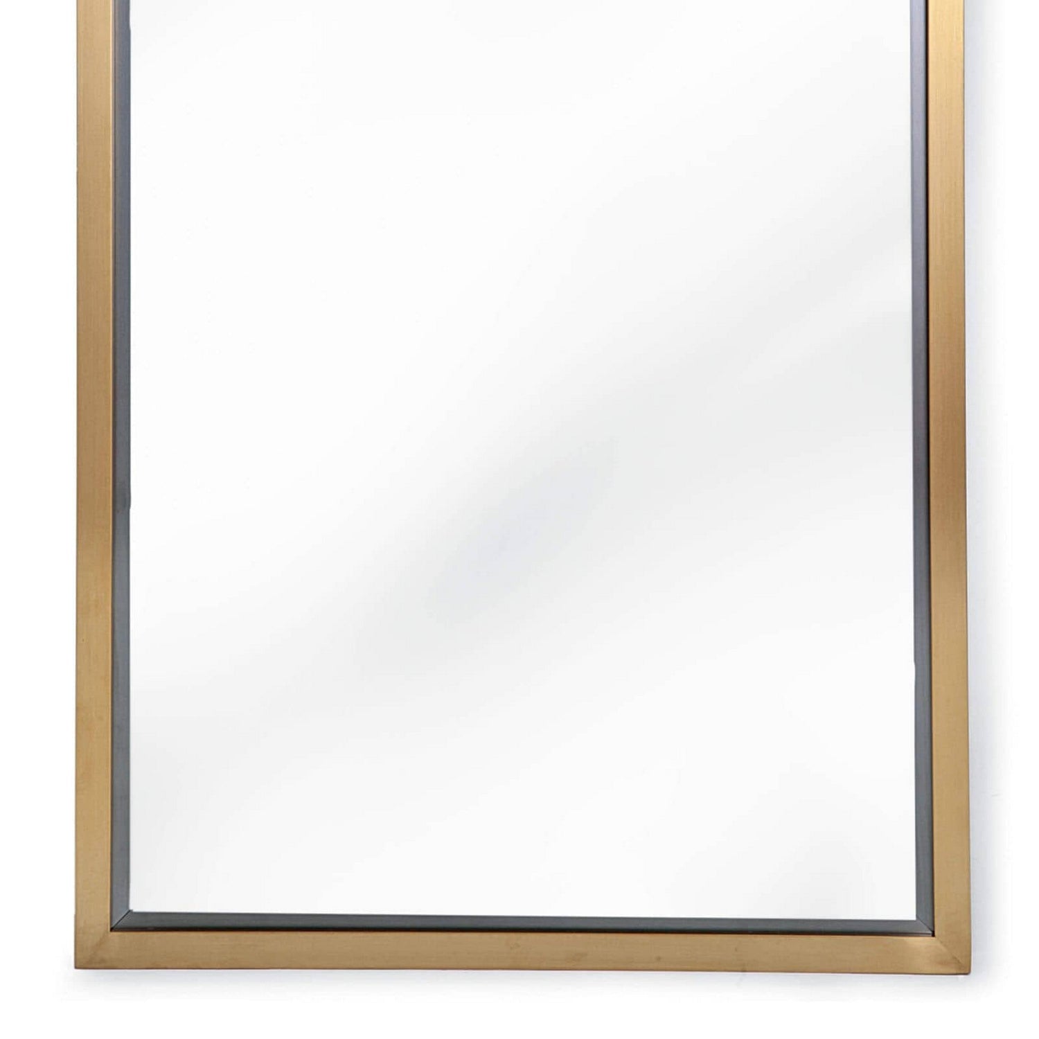 Regina Andrew Mirror from the Rectangle collection in Natural Brass finish