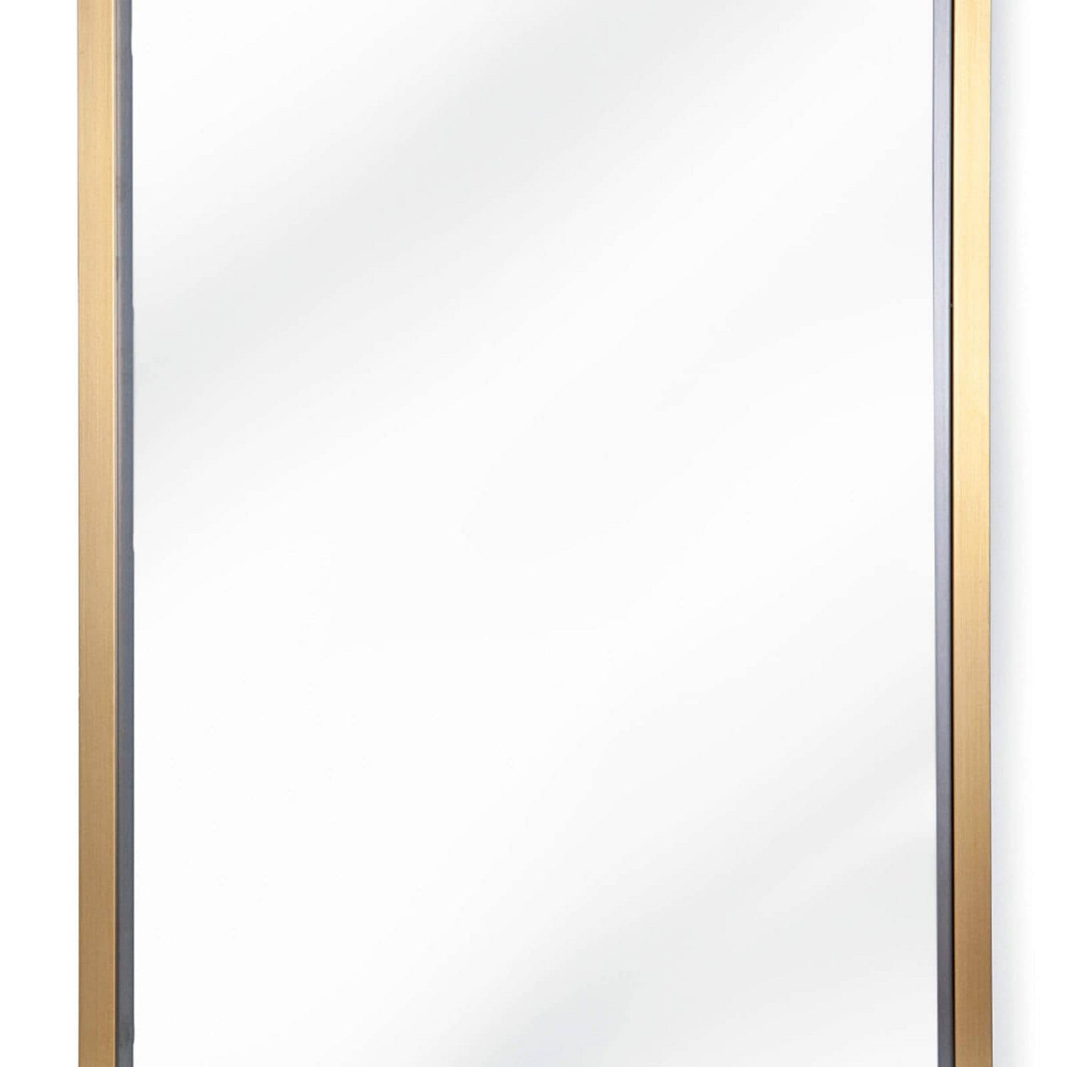 Regina Andrew Mirror from the Rectangle collection in Natural Brass finish