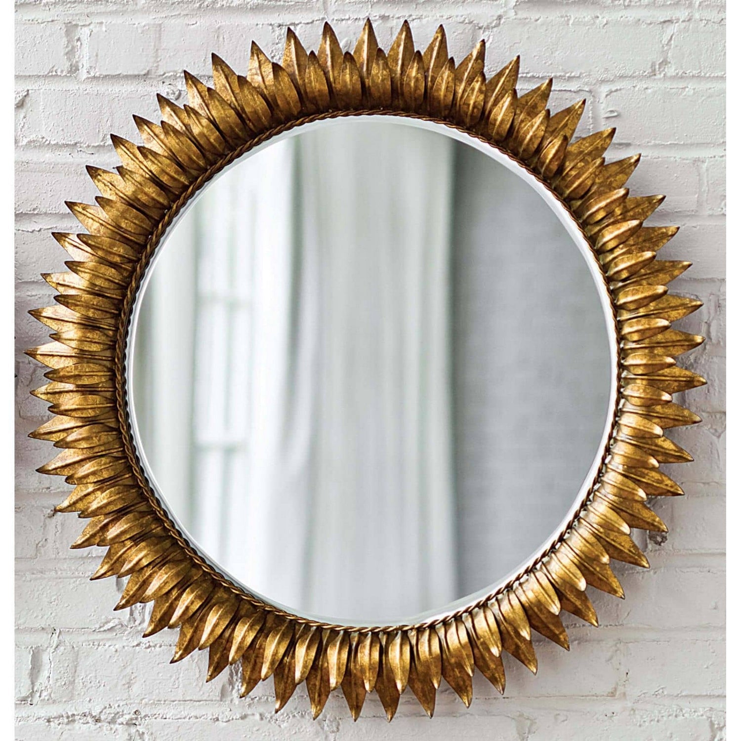 Regina Andrew Mirror from the Sun collection in Gold Leaf finish