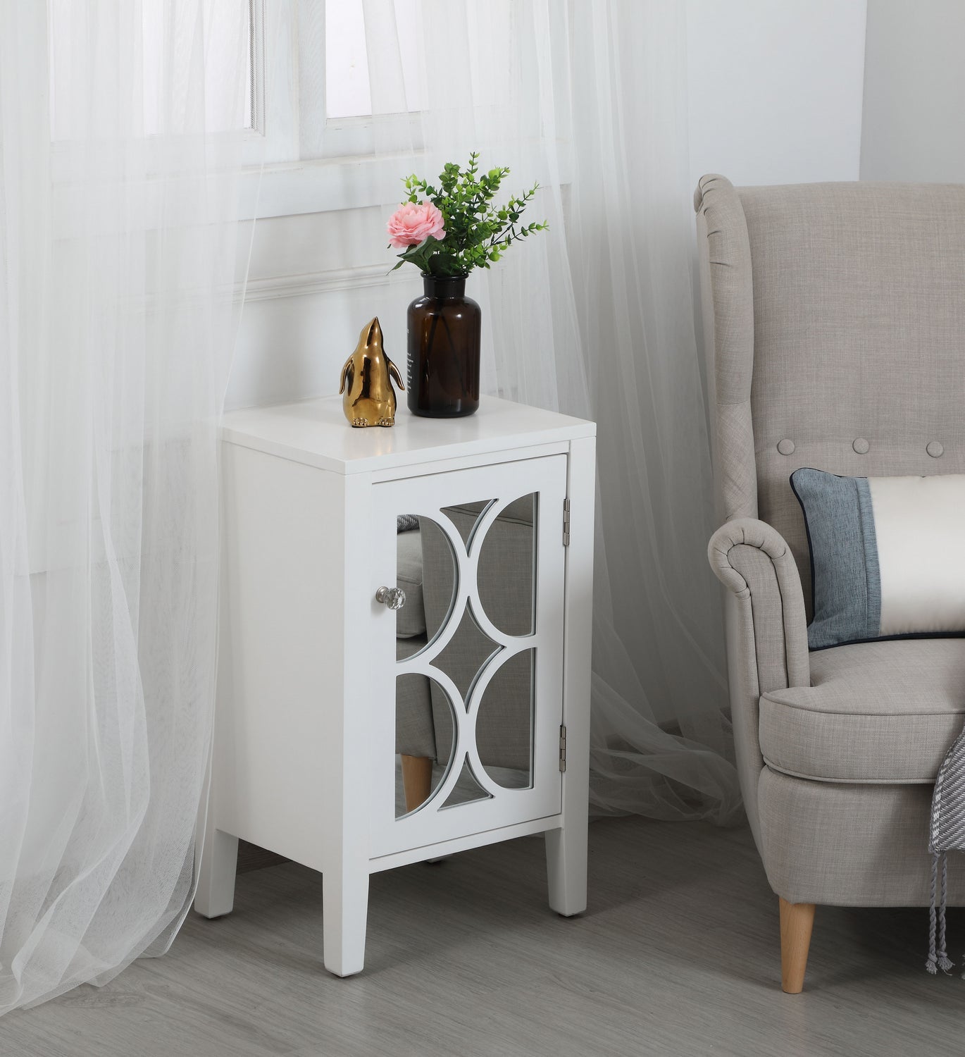 Elegant Lighting Cabinet from the Modern collection in White finish