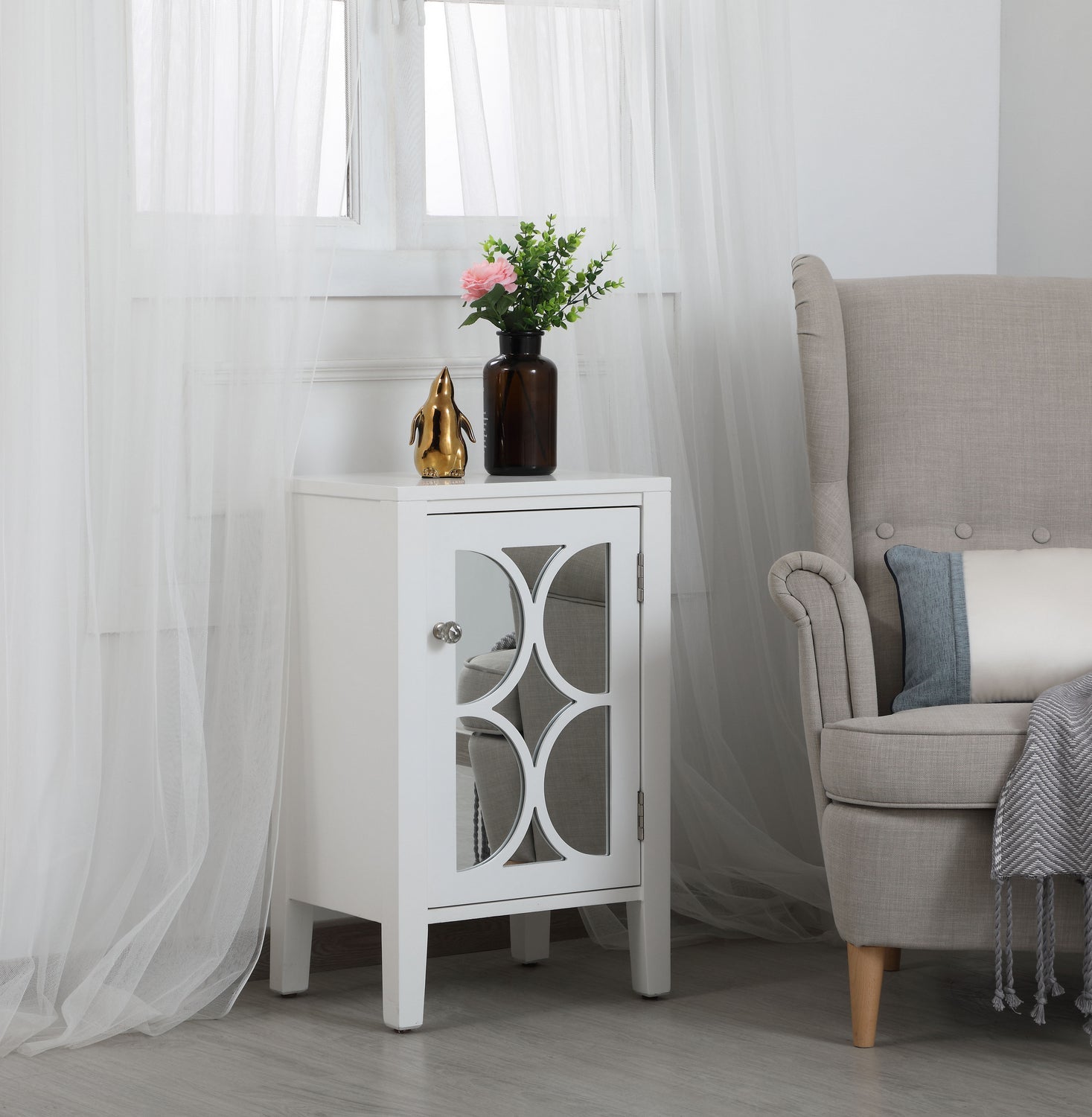 Elegant Lighting Cabinet from the Modern collection in White finish