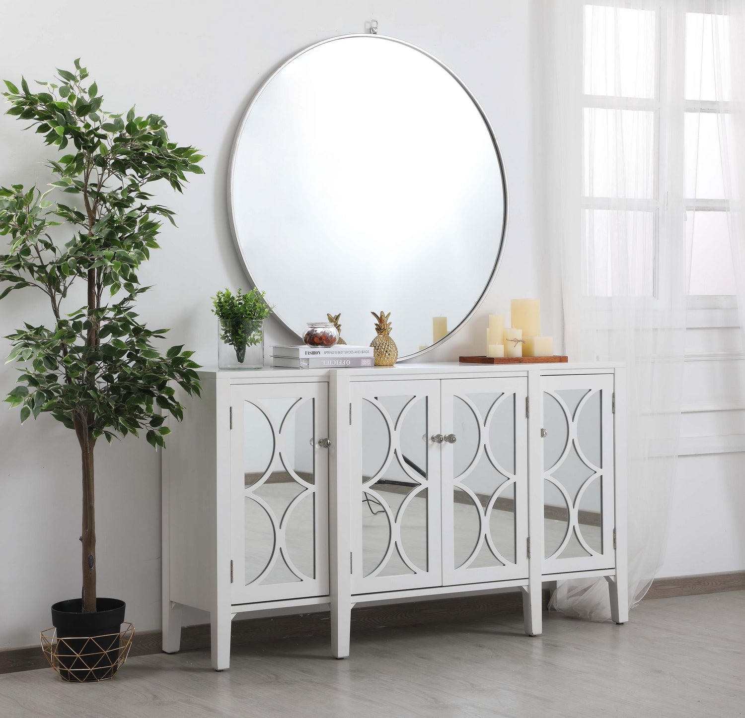 Elegant Lighting Credenza from the Modern collection in White finish