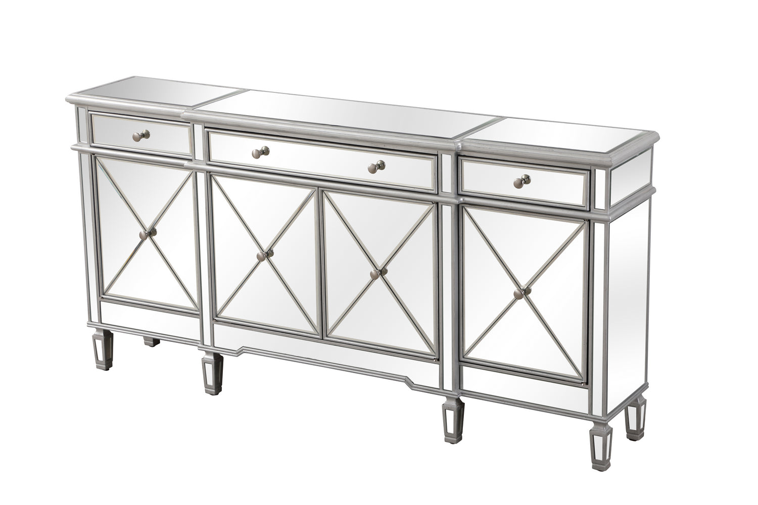 Elegant Lighting Credenza from the Contempo collection in Silver finish