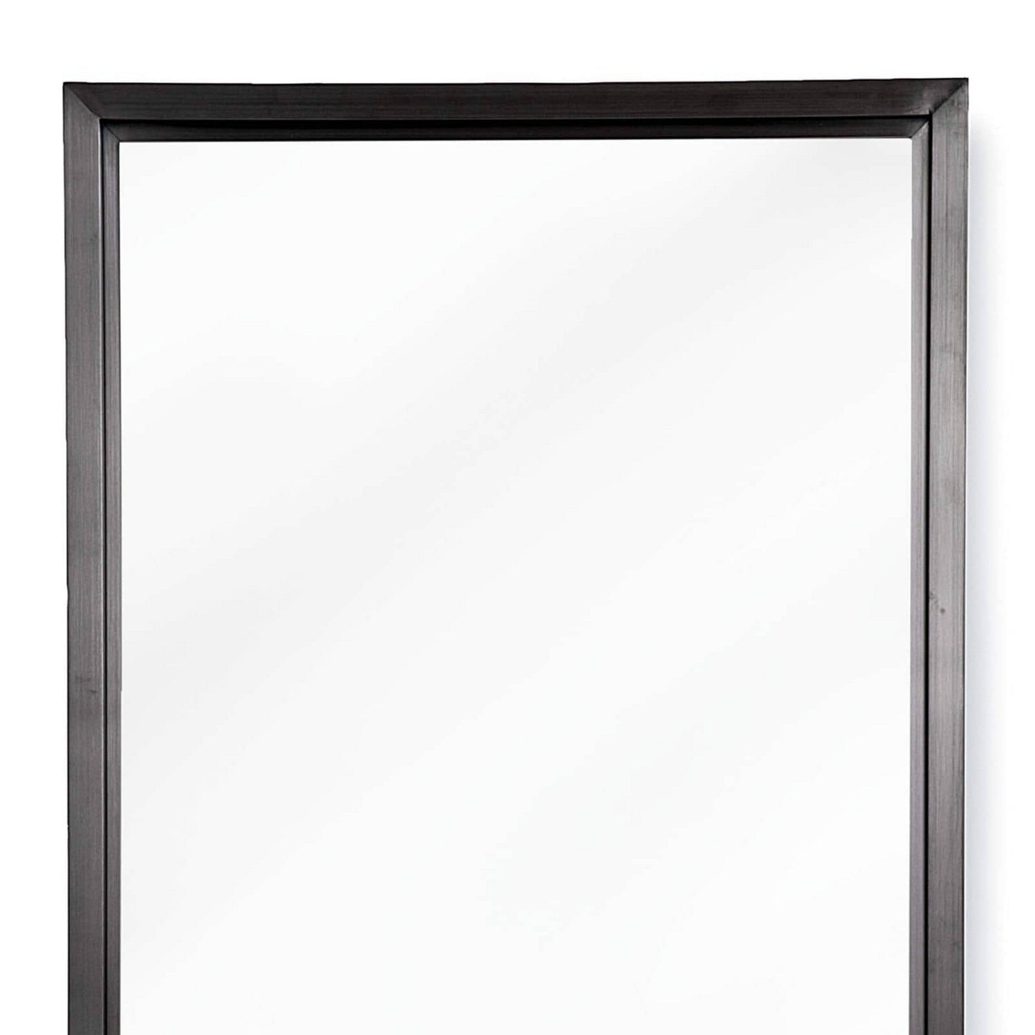 Regina Andrew Mirror from the Rectangle collection in Blackened Steel finish