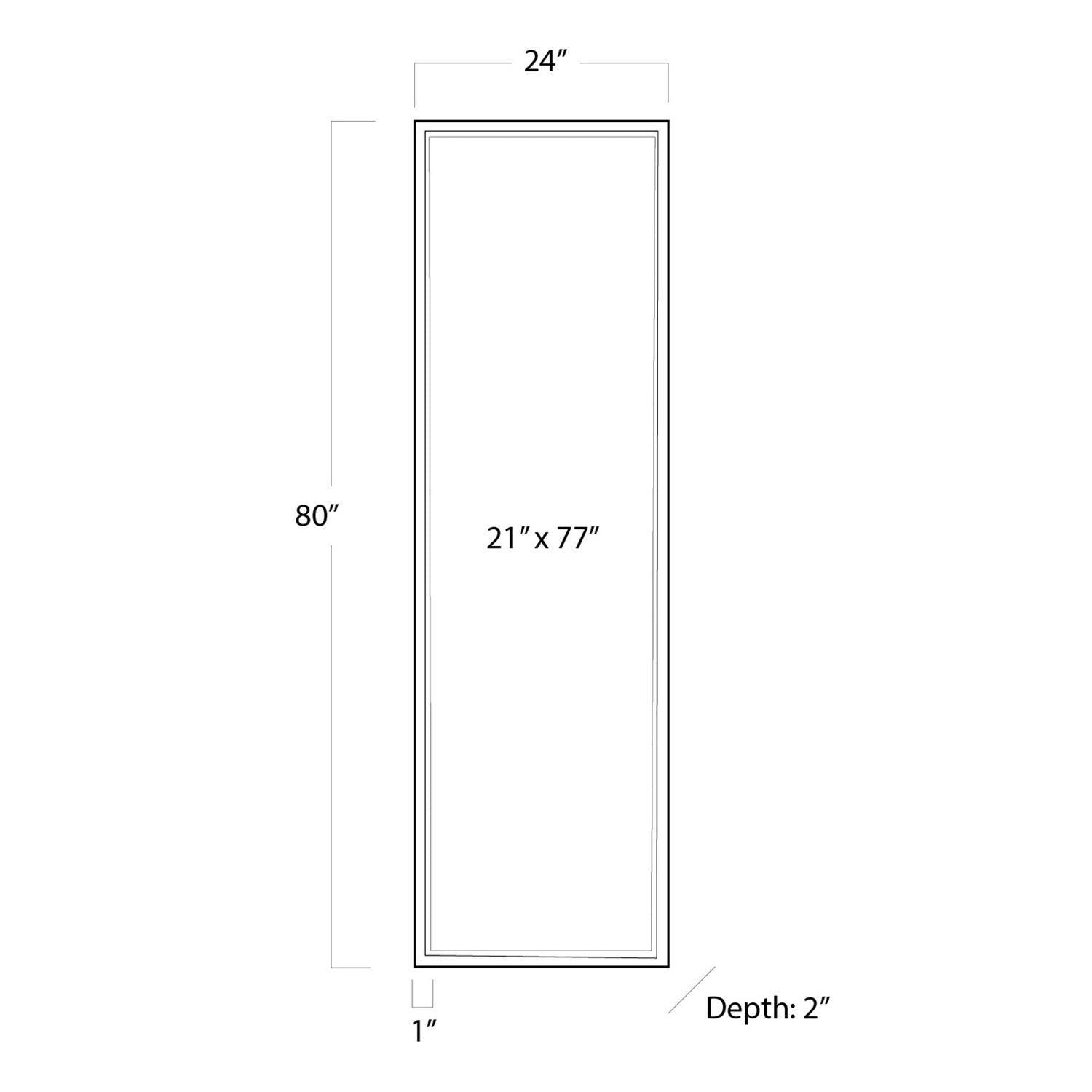 Regina Andrew Mirror from the Dressing collection in Blackened Steel finish