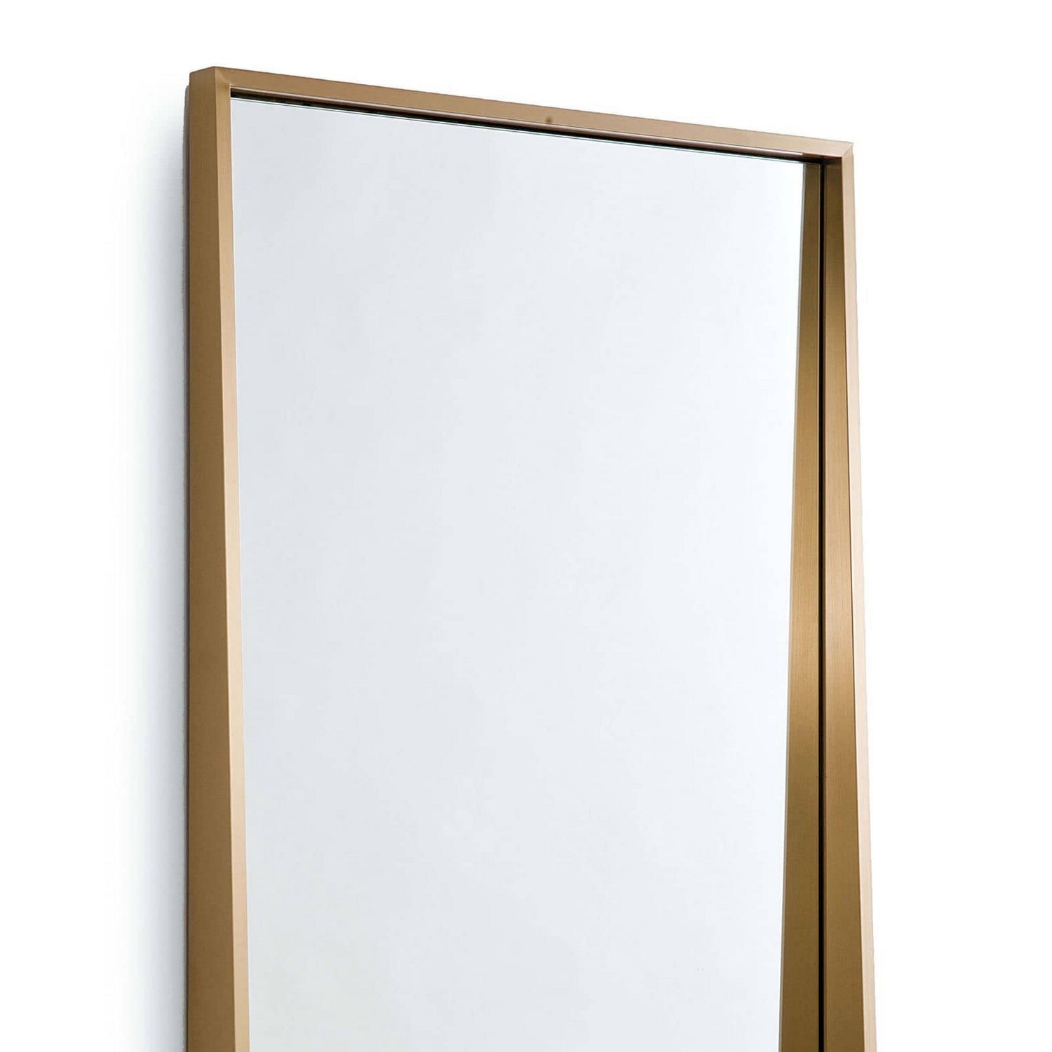 Regina Andrew Mirror from the Gunner collection in Natural Brass finish